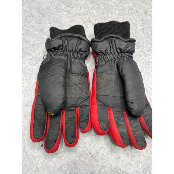 Vintage Colorblock Ski Gloves Red Teal Geometric 80s 90s Winter Snow  Adult S - Picture 3 of 5